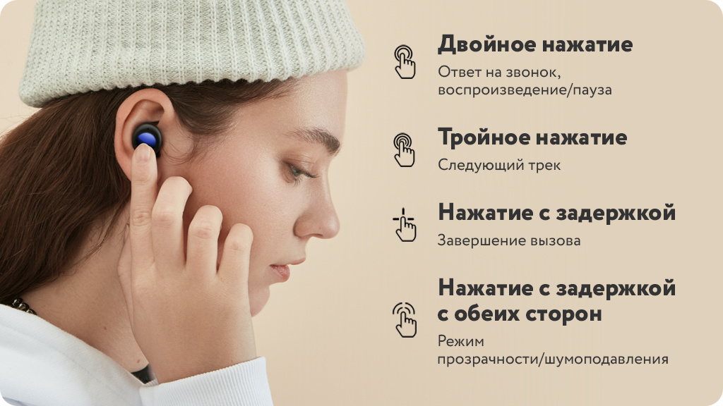 Беспроводные наушники Realme Buds Air 2 Neo серые